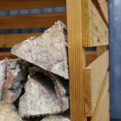 Mercia Double Wooden Log Store -Garden Care Shop mercia double wooden log store5029442012629 04c