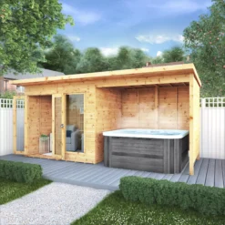 Mercia Maine 16x6 Ft Pent Shiplap Wooden Summer House With Double Door 15 Mercia Maine 16x6 Ft Pent Shiplap Wooden Summer House With Double Door -Garden Care Shop mercia maine 16x6 ft pent shiplap wooden summer house with double door5029442008714 02i