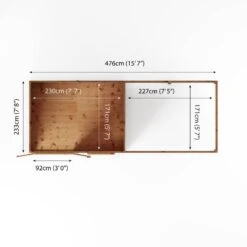 Mercia Maine 16x6 Ft Pent Shiplap Wooden Summer House With Double Door 17 Mercia Maine 16x6 Ft Pent Shiplap Wooden Summer House With Double Door -Garden Care Shop mercia maine 16x6 ft pent shiplap wooden summer house with double door5029442008714 02t