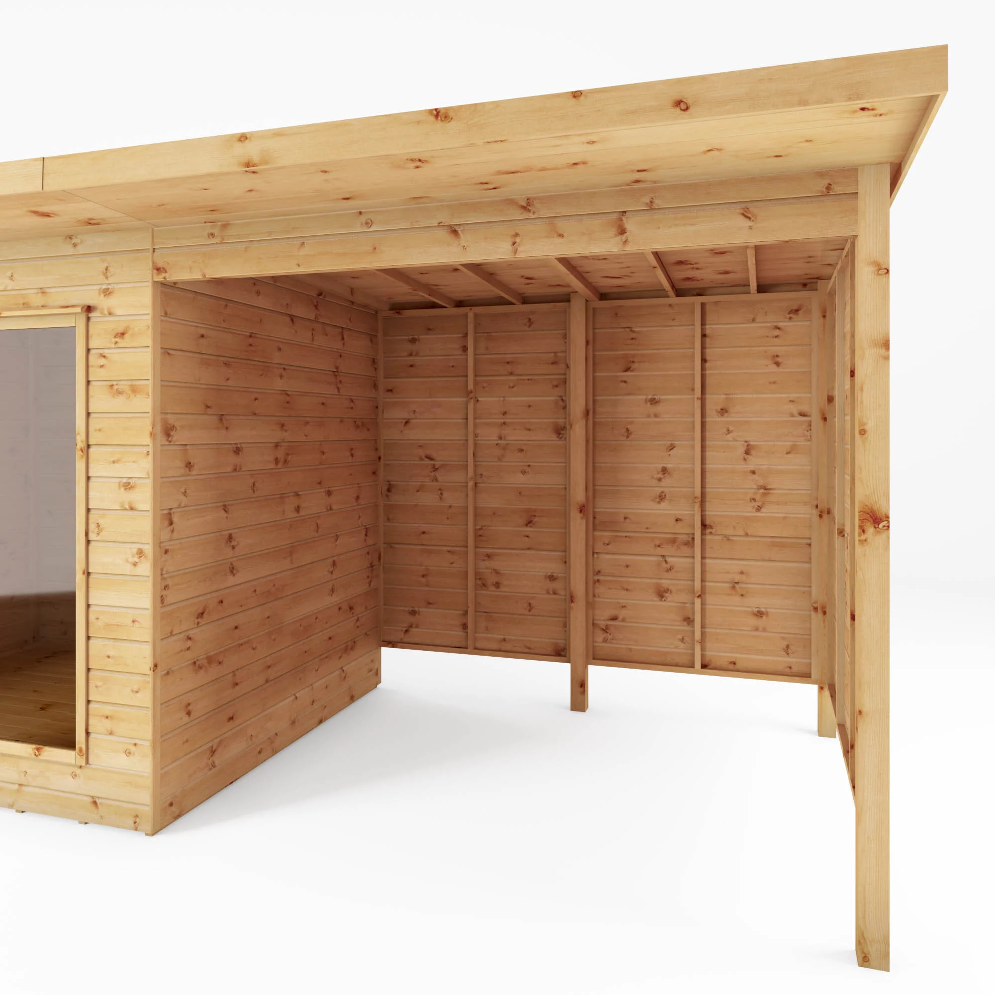 Mercia Maine 16x6 Ft Pent Shiplap Wooden Summer House With Double Door 6 Mercia Maine 16x6 Ft Pent Shiplap Wooden Summer House With Double Door - Image 6