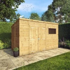 Mercia Premium 12x8 Ft Pent Shiplap Wooden 2 Door Shed With Floor -Garden Care Shop mercia premium 12x8 ft pent shiplap wooden 2 door shed with floor5029442009315 01i