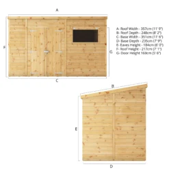 Mercia Premium 12x8 Ft Pent Shiplap Wooden 2 Door Shed With Floor -Garden Care Shop mercia premium 12x8 ft pent shiplap wooden 2 door shed with floor5029442009315 01t