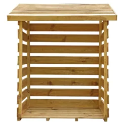 Mercia Single Solid Wood Log Store -Garden Care Shop mercia single solid wood log store5029442012612 02c