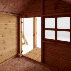 Mercia Snug Wooden Swing Set & Slide -Garden Care Shop mercia snug wooden swing set slide5029442008264 03c