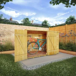 Mercia Solid Wood 4x6 Overlap Pent Bike Store