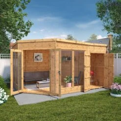 Mercia Summer House 13x9 Ft Pent Shiplap Solid Wood Summer House With Double Door 16 Mercia Summer House 13x9 Ft Pent Shiplap Solid Wood Summer House With Double Door -Garden Care Shop mercia summer house 13x9 ft pent shiplap solid wood summer house with double door5029442002576 02i bq