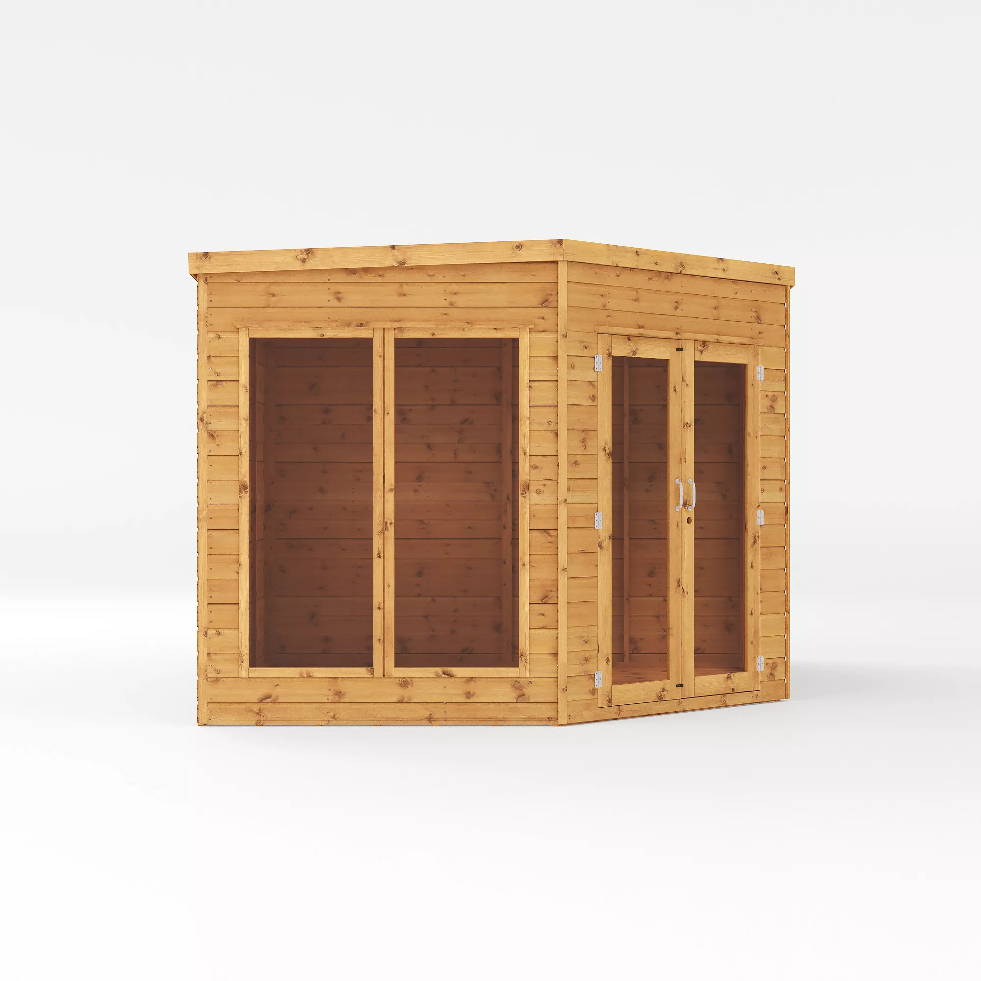 Mercia Summer House 13x9 Ft Pent Shiplap Solid Wood Summer House With Double Door 4 Mercia Summer House 13x9 Ft Pent Shiplap Solid Wood Summer House With Double Door - Image 4