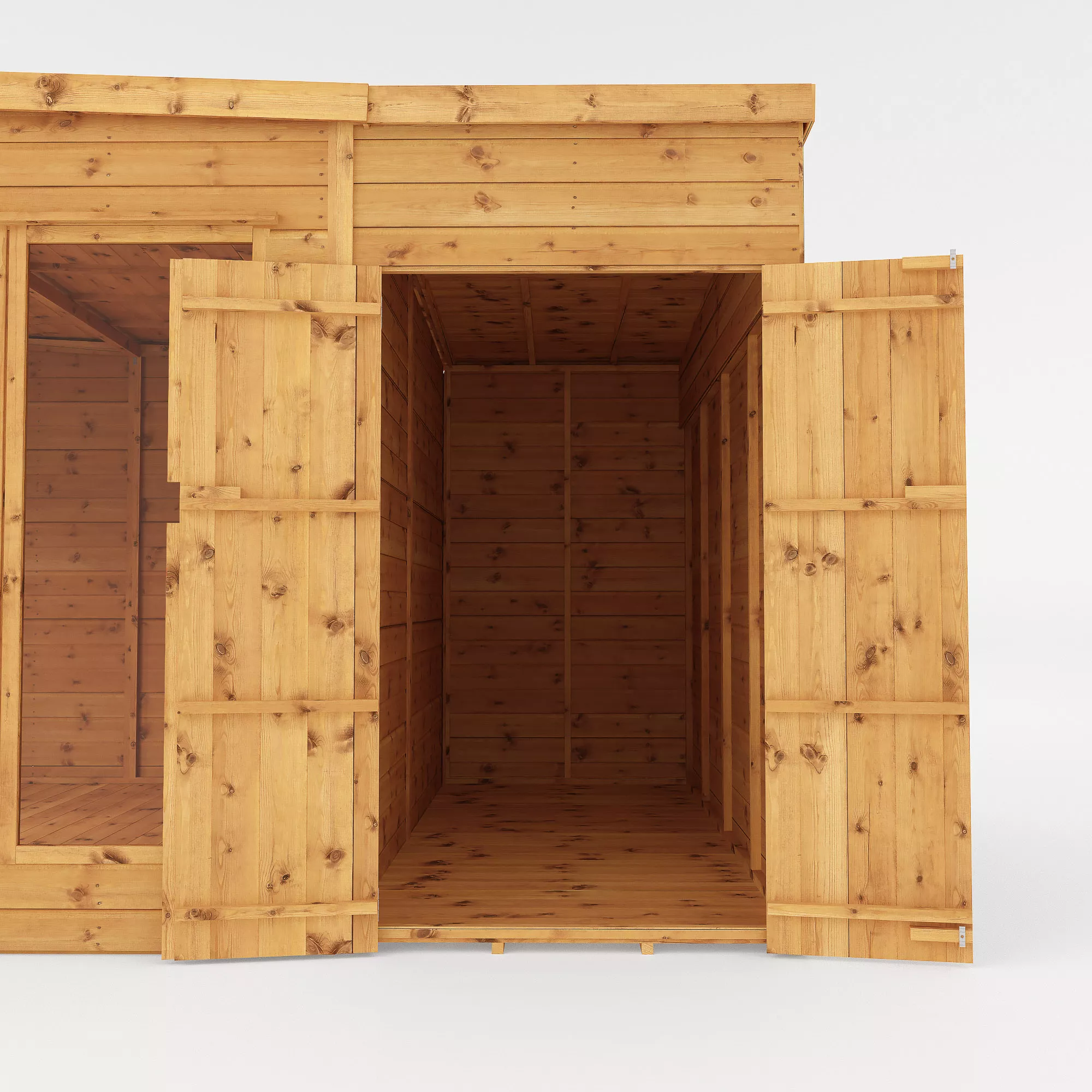 Mercia Summer House 13x9 Ft Pent Shiplap Solid Wood Summer House With Double Door 5 Mercia Summer House 13x9 Ft Pent Shiplap Solid Wood Summer House With Double Door - Image 5