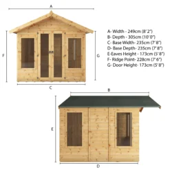 Mercia Sussex 8x8 Ft Apex Shiplap Wooden Summer House With Double Door -Garden Care Shop mercia sussex 8x8 ft apex shiplap wooden summer house with double door5029442006901 01t