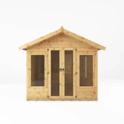 Mercia Sussex 8x8 Ft Apex Shiplap Wooden Summer House With Double Door -Garden Care Shop mercia sussex 8x8 ft apex shiplap wooden summer house with double door5029442006901 02c