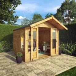 Mercia Sussex 8x8 Ft Apex Shiplap Wooden Summer House With Double Door -Garden Care Shop mercia sussex 8x8 ft apex shiplap wooden summer house with double door5029442006901 02i