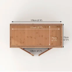 Mercia Tongue & Groove Solid Wood 6x2'6 Pent Garden Storage -Garden Care Shop mercia tongue groove solid wood 6x2 6 pent garden storage5029442008219 02t