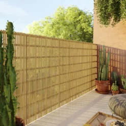 Natural Bamboo Garden Screen (H)1m (W)3m 7 Natural Bamboo Garden Screen (H)1m (W)3m -Garden Care Shop natural bamboo garden screen h 1m w 3m5059340674575 01i