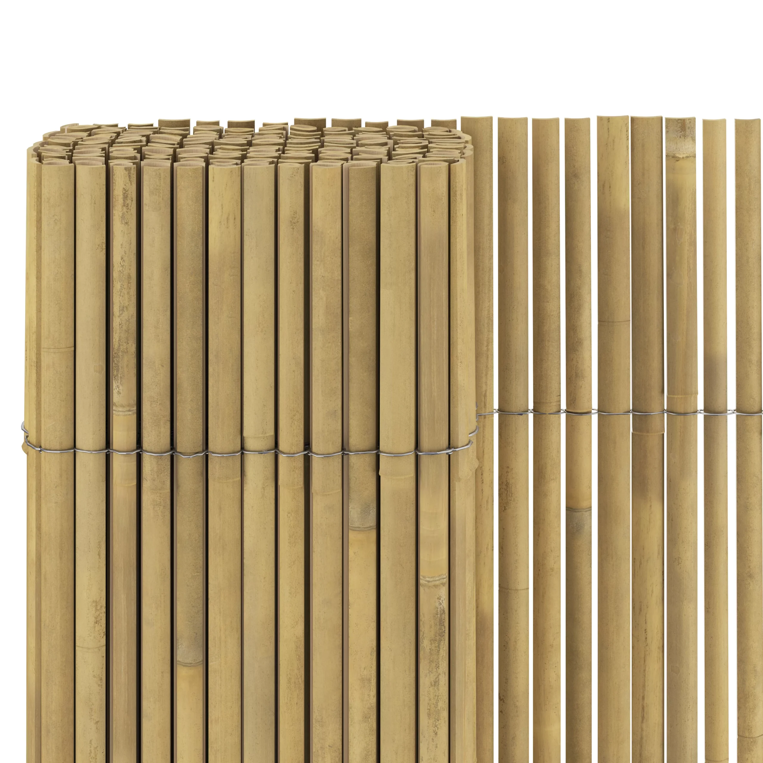 Natural Bamboo Garden Screen (H)1m (W)3m 1 Natural Bamboo Garden Screen (H)1m (W)3m