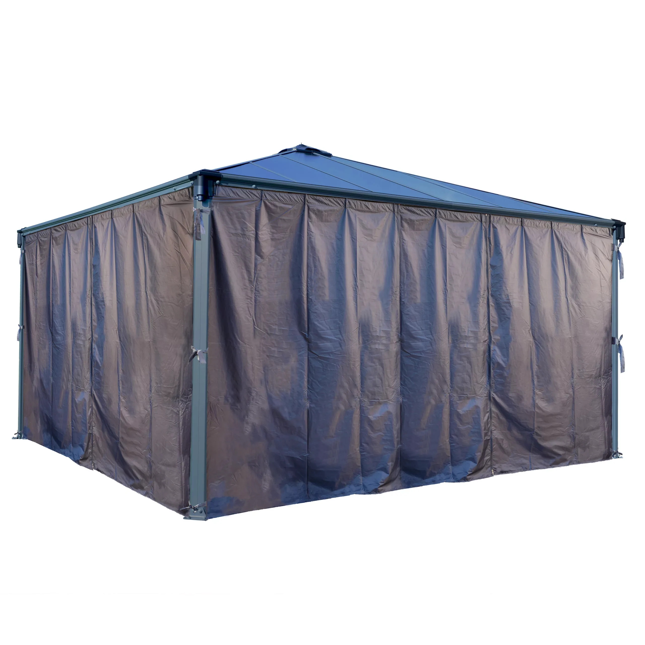 Palram - Canopia 4K Series Grey Polyester (PES) Gazebo Curtain, Pack Of 4 (L)2170mm (W)4360mm 1 Palram - Canopia 4K Series Grey Polyester (PES) Gazebo Curtain, Pack Of 4 (L)2170mm (W)4360mm