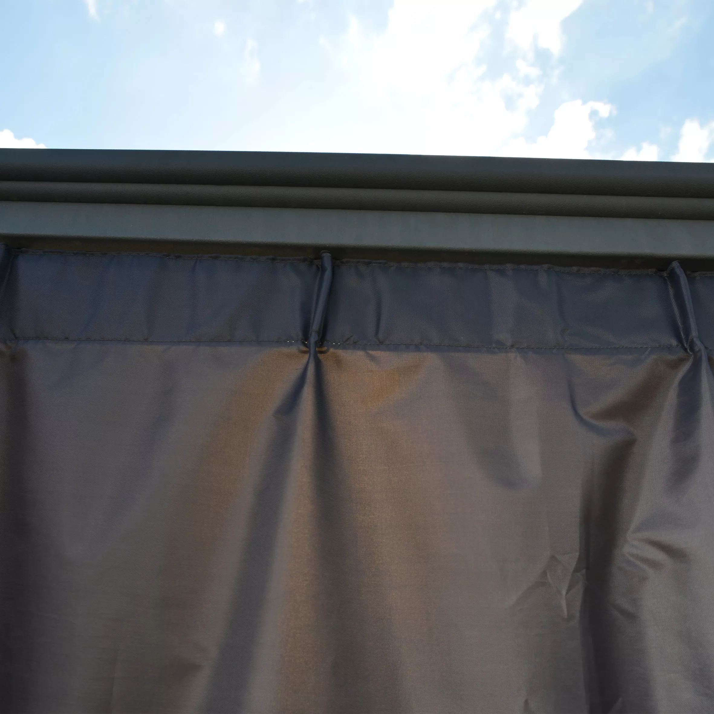 Palram - Canopia 4K Series Grey Polyester (PES) Gazebo Curtain, Pack Of 4 (L)2170mm (W)4360mm 3 Palram - Canopia 4K Series Grey Polyester (PES) Gazebo Curtain, Pack Of 4 (L)2170mm (W)4360mm - Image 3