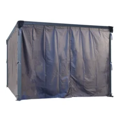 Palram - Canopia 4K Series Grey Polyester (PES) Gazebo Curtain, Pack Of 6 (L)2170mm (W)4010mm -Garden Care Shop palram canopia 4k series grey polyester pes gazebo curtain pack of 6 l 2170mm w 4010mm7290108133714 03c
