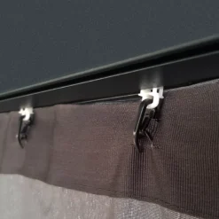 Palram - Canopia Dallas Grey Polyester (PES) Gazebo Curtain, Pack Of 4 (L)2120mm (W)4400mm -Garden Care Shop palram canopia dallas grey polyester pes gazebo curtain pack of 4 l 2120mm w 4400mm7290108602692 03i