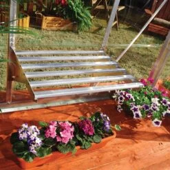 Palram - Canopia Heavy Duty 1 Tier Greenhouse Shelving -Garden Care Shop palram canopia heavy duty 1 tier greenhouse shelving7290103111519 03i bq