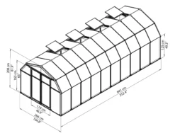Palram - Canopia Hobby Gardner Green 8x20 Greenhouse -Garden Care Shop palram canopia hobby gardner green 8x20 greenhouse7290103121686 01t