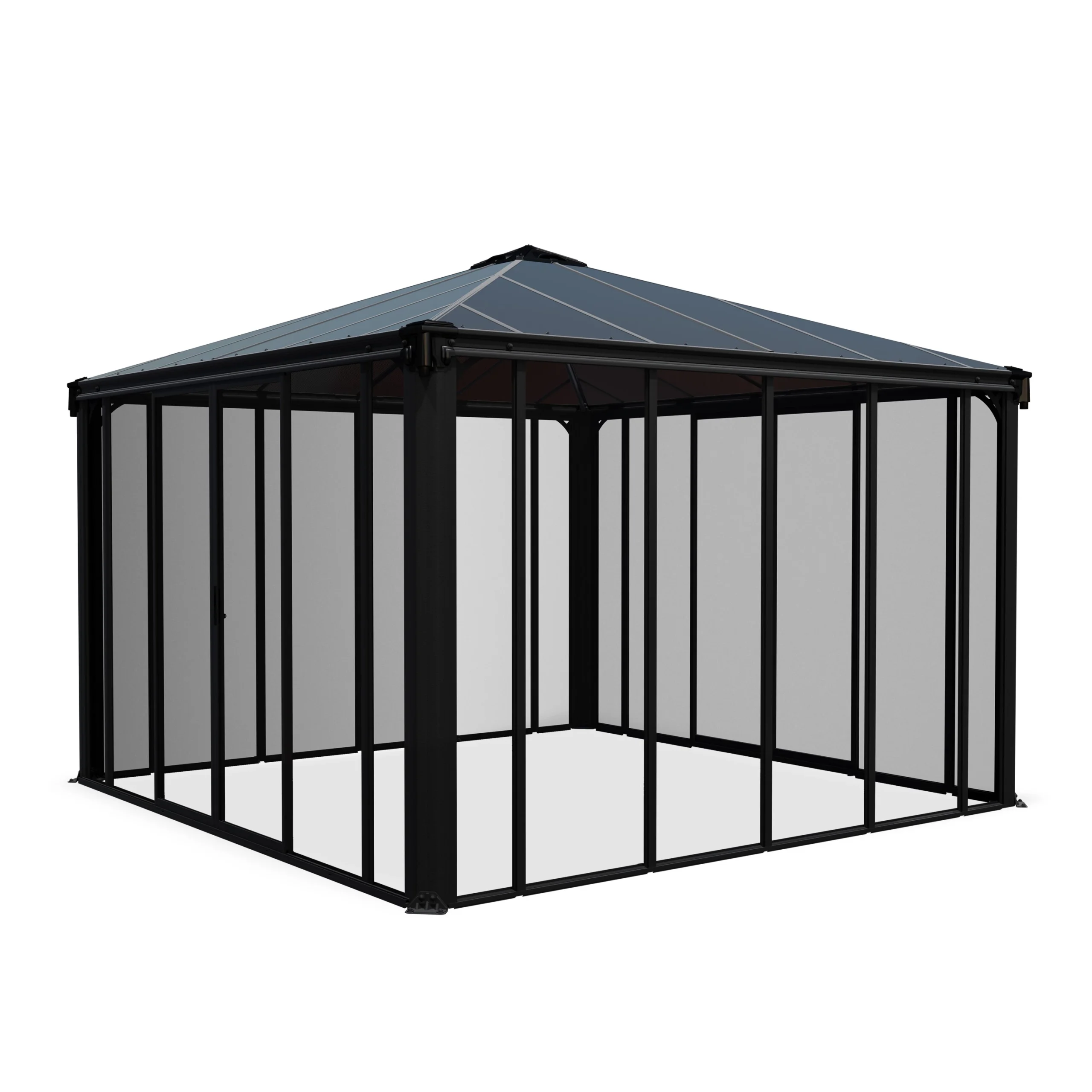 Palram - Canopia Ledro Grey Rectangular Gazebo, (W)3.6m (D)3.6m - Assembly Required 2 Palram - Canopia Ledro Grey Rectangular Gazebo, (W)3.6m (D)3.6m - Assembly Required - Image 2