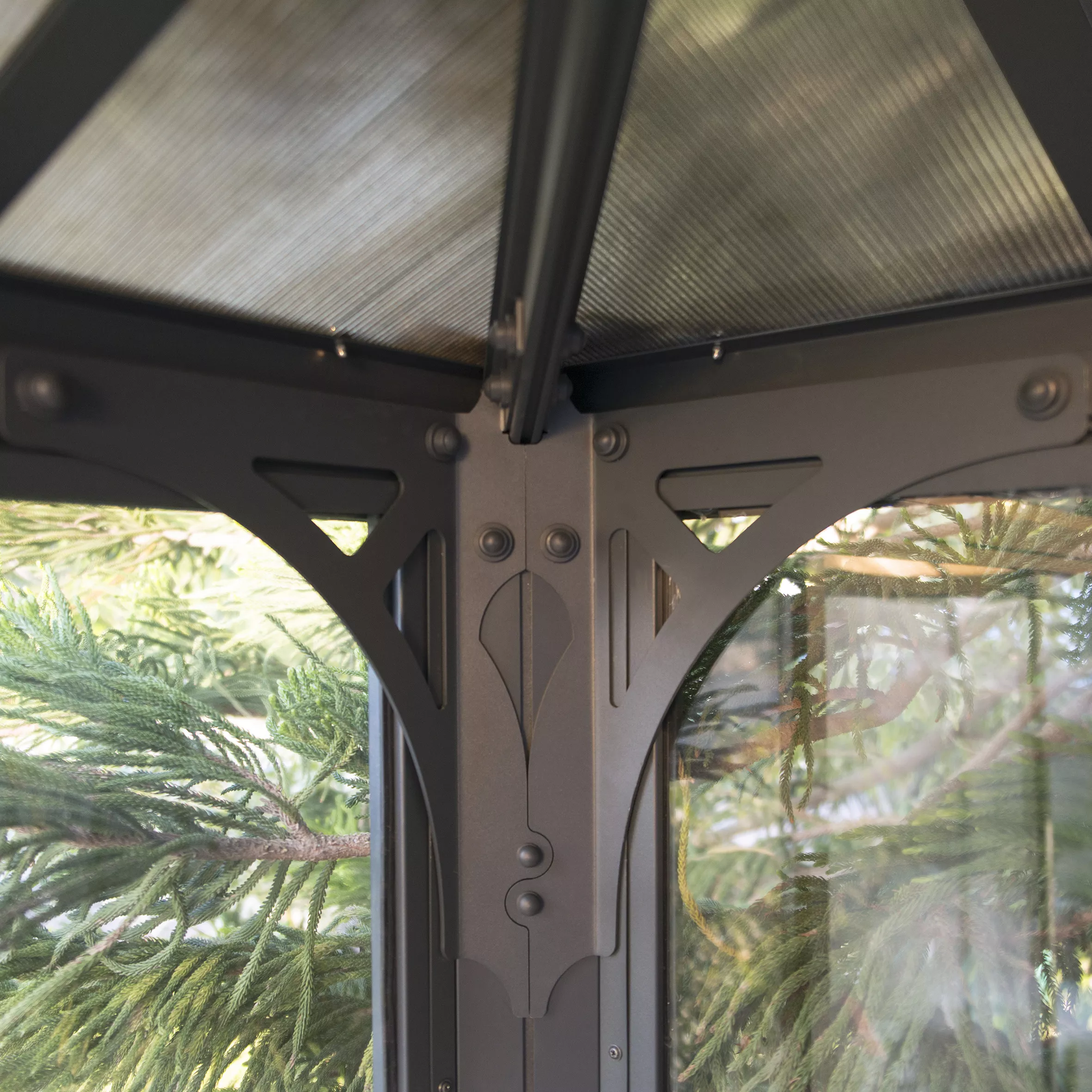 Palram - Canopia Ledro Grey Rectangular Gazebo, (W)3.6m (D)3.6m - Assembly Required 7 Palram - Canopia Ledro Grey Rectangular Gazebo, (W)3.6m (D)3.6m - Assembly Required - Image 7