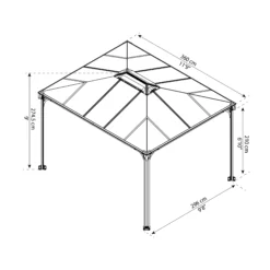 Palram - Canopia Martinique Grey Rectangular Gazebo, (W)3.6m (D)2.96m - Assembly Required 20 Palram - Canopia Martinique Grey Rectangular Gazebo, (W)3.6m (D)2.96m - Assembly Required -Garden Care Shop palram canopia martinique grey rectangular gazebo w 3 6m d 2 96m assembly required7290108137910 01t bq