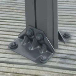 Palram - Canopia Monaco Grey Hexagonal Gazebo, (W)4.5m (D)3.9m - Assembly Required -Garden Care Shop palram canopia monaco grey hexagonal gazebo w 4 5m d 3 9m assembly required7290108130232 04i bq