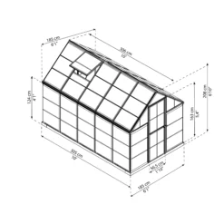 Palram - Canopia Mythos Green 6X10 Greenhouse -Garden Care Shop palram canopia mythos green 6x10 greenhouse7290103110956 01t BQ