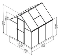 Palram - Canopia Mythos Silver 6x6 Greenhouse -Garden Care Shop palram canopia mythos silver 6x6 greenhouse7290103110918 01t bq