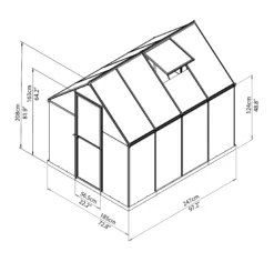 Palram - Canopia Mythos Silver 6x8 Greenhouse 14 Palram - Canopia Mythos Silver 6x8 Greenhouse -Garden Care Shop palram canopia mythos silver 6x8 greenhouse7290103110598 01t bq