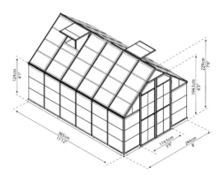 Palram - Canopia Octave Silver Greenhouse -Garden Care Shop palram canopia octave silver greenhouse7290103111472 01t