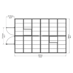 Palram - Canopia Octave Silver Greenhouse -Garden Care Shop palram canopia octave silver greenhouse7290103111472 19bq