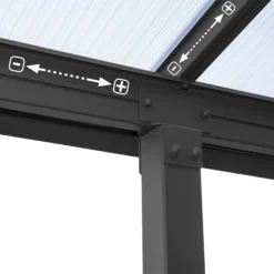 Palram - Canopia Olympia Grey Non-retractable Awning, (L)7.39m (H)3.05m (W)2.95m -Garden Care Shop palram canopia olympia grey non retractable awning l 7 39m h 3 05m w 2 95m7290108134339 04i bq