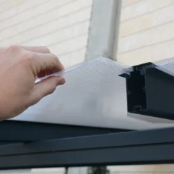 Palram - Canopia Sierra Grey Non-retractable Awning, (L)2.25m (H)3m (W)2.28m -Garden Care Shop palram canopia sierra grey non retractable awning l 2 25m h 3m w 2 28m7290108131307 05i bq