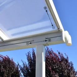 Palram - Canopia Sierra White Non-retractable Awning, (L)7.39m (H)3.05m (W)2.95m -Garden Care Shop palram canopia sierra white non retractable awning l 7 39m h 3 05m w 2 95m7290108130553 05i bq