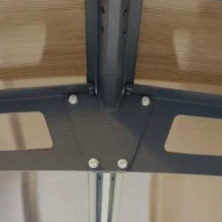 Palram - Canopia Tucson Grey Rectangular Gazebo, (W)4.3m (D)3.59m - Assembly Required -Garden Care Shop palram canopia tucson grey rectangular gazebo w 4 3m d 3 59m assembly required7290108601633 03i bq