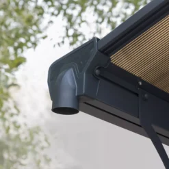 Palram - Canopia Tucson Grey Rectangular Gazebo, (W)4.3m (D)3.59m - Assembly Required -Garden Care Shop palram canopia tucson grey rectangular gazebo w 4 3m d 3 59m assembly required7290108601633 06i bq