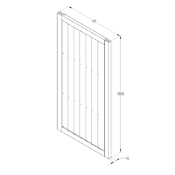 Pine Traditional Gate, (H)1.8m (W)0.92m -Garden Care Shop pine traditional gate h 1 8m w 0 92m5013053157473 01t bq