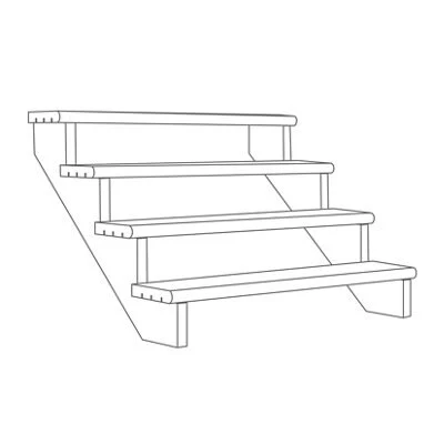 Richard Burbidge Redwood Deck Step (W)1066mm (T)40mm, Set Of 6 3 Richard Burbidge Redwood Deck Step (W)1066mm (T)40mm, Set Of 6 - Image 3