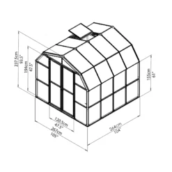 Rion Grand Gardner Green 8x8 Greenhouse -Garden Care Shop rion grand gardner green 8x8 greenhouse7290103121570 01t