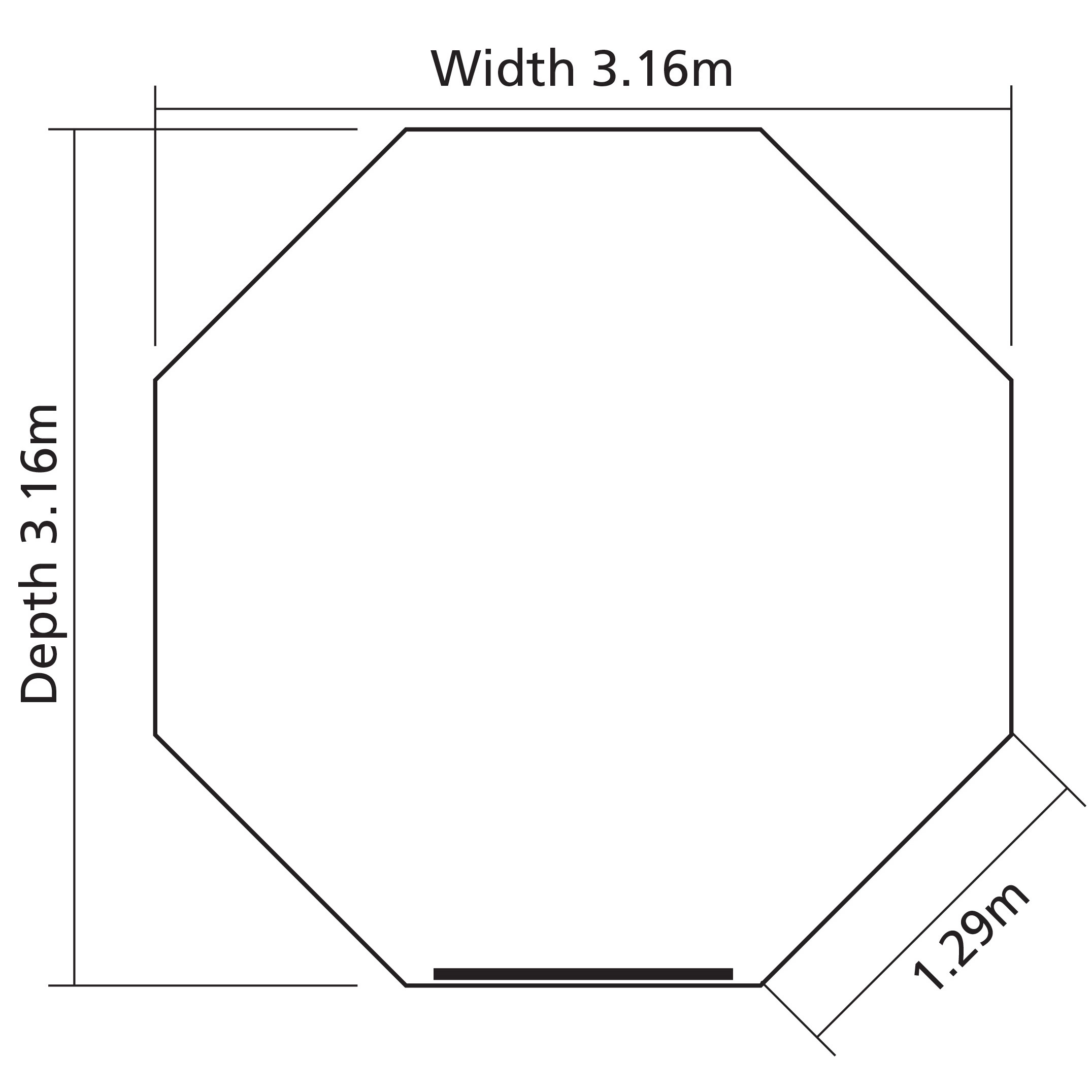 Rowlinson Octagonal Gazebo, (W)3.57m (D)3.57m - Assembly Service Included 3 Rowlinson Octagonal Gazebo, (W)3.57m (D)3.57m - Assembly Service Included - Image 3