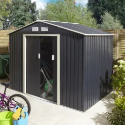 Rowlinson Trentvale 8x6 Apex Dark Grey Metal Shed 18 Rowlinson Trentvale 8x6 Apex Dark Grey Metal Shed -Garden Care Shop rowlinson trentvale 8x6 apex dark grey metal shed5013856206224 03i bq