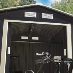 Rowlinson Trentvale 8x6 Apex Dark Grey Metal Shed 21 Rowlinson Trentvale 8x6 Apex Dark Grey Metal Shed -Garden Care Shop rowlinson trentvale 8x6 apex dark grey metal shed5013856206224 06i bq