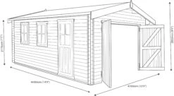 Shire 13x12 Bradenham Wooden Garage - Assembly Service Included 18 Shire 13x12 Bradenham Wooden Garage - Assembly Service Included -Garden Care Shop shire 13x12 bradenham wooden garage assembly service included5019804383689 03t
