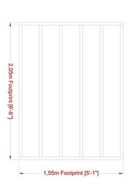 Shire 2X1.5 Timber Shed Base (L) 155cm X (W) 205cm 4 Shire 2X1.5 Timber Shed Base (L) 155cm X (W) 205cm - Image 4