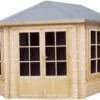 Shire Belvoir 10x10 Glass Apex Tongue & Groove Wooden Cabin - Base Not Included