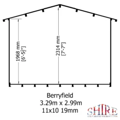 Shire Berryfield 11x10 Glass Apex Tongue & Groove Wooden Cabin - Base Not Included 11 Shire Berryfield 11x10 Glass Apex Tongue & Groove Wooden Cabin - Base Not Included -Garden Care Shop shire berryfield 11x10 glass apex tongue groove wooden cabin base not included5019804112319 01t bq
