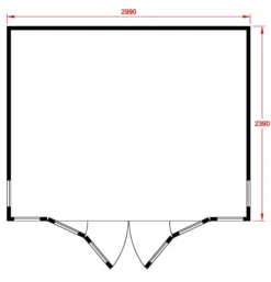 Shire Blenheim 10x8 Glass Bi-fold Door Apex Shiplap Wooden Summer House - Base Not Included -Garden Care Shop shire blenheim 10x8 glass bi fold door apex shiplap wooden summer house base not included5019804225491 03t