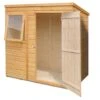 Shire Caldey 6x4 Ft Pent Shiplap Wooden Shed With Floor (Base Included)